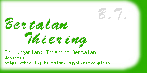 bertalan thiering business card